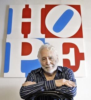 JOEL PAGE / AP Artist Robert Indiana created the pop icon LOVE and has done something similar with his latest image.