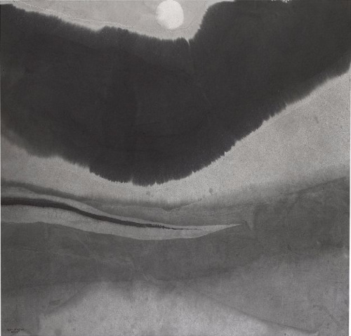 GAO XINGJIAN 高行健 Moonlight 2014 / Au Clair de la Lune, 2014 Chinese ink on paper 35 3/5 × 37 in 90.5 × 94 cm