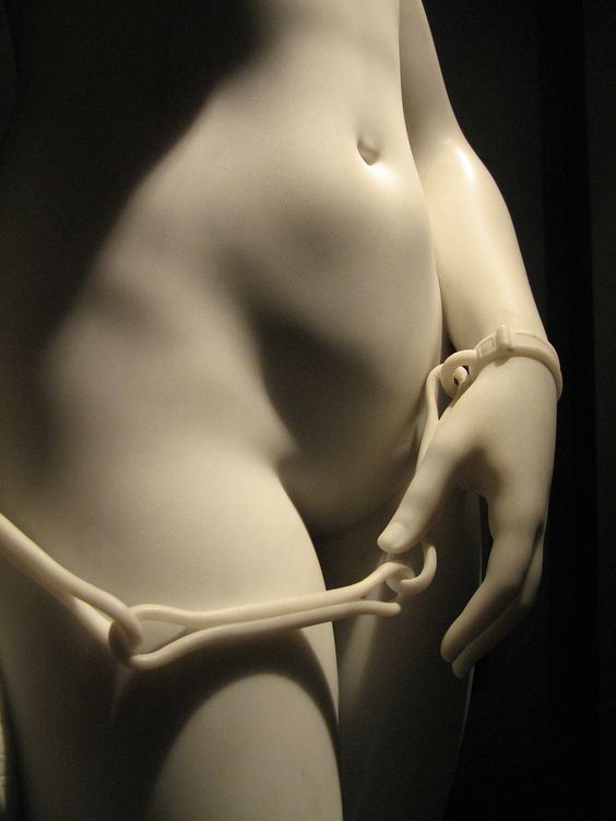 The Greek Slave, Hiram Powers, detail.